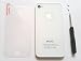 New Replacement Rear Glass Back Cover Battery Door For iphone 4 4G A1332 (white) + 1 Screw Driver, 2 Pentalobe Screws, and 1 Screen Protector