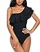 Avidlove Women's Ruffle Off Shoulder One-Piece Swimsuit One Shoulder Strap Swimwear Monokini
