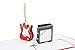 PopLife Guitar 3D Pop Up Card - Musician Birthday Card, Retirement Party, Father's Day, Teacher Gift from Student, Rock Band, Music School Graduation, Electric Bass Player, Concert, Recital