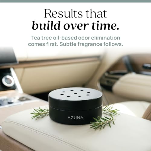 Azuna Car Air Freshener & Auto Odor Eliminator Pods Trio | New Car Scent | Plant Powered by 100% Australian Tea Tree Oil | Long Lasting and No harsh chemicals | Made in USA | 3 Pack of 2oz Pods