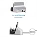 iMoreGro Phone Dock Charging Stand Dock Station Compatible with Phone X/8/8 Plus/7/7Plus/6/6 Plus/6s/6s Plus/5/SE(Silver)