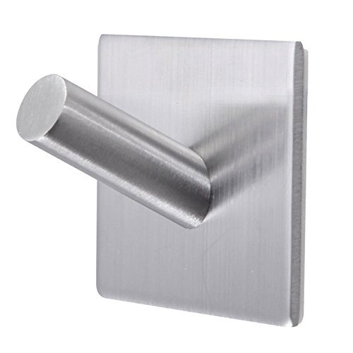 Adhesive Hooks Holder Wall Towel Hooks Clothes Hangers Stainless Steel Wall-Mount Brushed Finish, Stainless Steel Wall-Mount Robe Towel Hook, Brushed Finish,robe, Coat, Loofah Home Storage Hooks