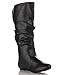 ROF Women's Soft Slouchy Flat To Low Heel Knee High Boots