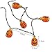 LAYOER Halloween Pumpkin LED Light Flashing Jack O Lantern Necklace Party Favors (4PACK)