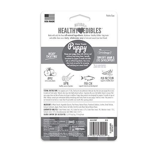 Nylabone Healthy Edibles Puppy Chew Treats, Lamb & Apple, Petite, 8 Count - //medicalbooks.filipinodoctors.org