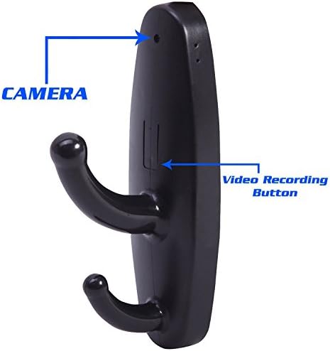 BIEBER Motion Activated Clothing Hook Shape Hidden Camera Video Resolution - Best Home Security Surveillance Camera
