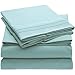 Mellanni Queen Sheets Set - 4 PC Iconic Collection Bedding - Hotel Luxury, Extra Soft, Cooling Bed Sheets - Wrinkle, Fade, Stain Resistant (Queen, Spa Blue)