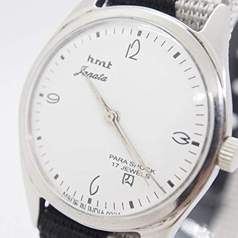 Amazon Co Jp 動作良好 Hmt Janata 1970年代 お洒落ヴィンテージ 手巻き 白文字盤 メンズ 腕時計 Nato ベルト ミリタリー アンティーク ホビー