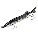 Anself 8" / 20cm 66g Lifelike Multi-jointed 8-segement Pike Muskie Fishing Lure Swimbait Crankbait Hard Bait Fish Treble Hook Tackle
