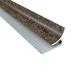 Fasade - 4 ft Decorative Vinyl Inside Corner Trim Smoked Pewter