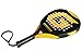 GRANDCOW Padel Racket Padel Racquet Carbon Fiber Surface with EVA Memory Flex Foam Core Diamond Shape Pop Tennis Paddle Rackets (Yellow)