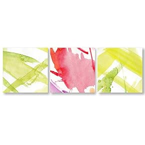 Abstract Color Home Artwork for Living Room Bedroom x3 Panels