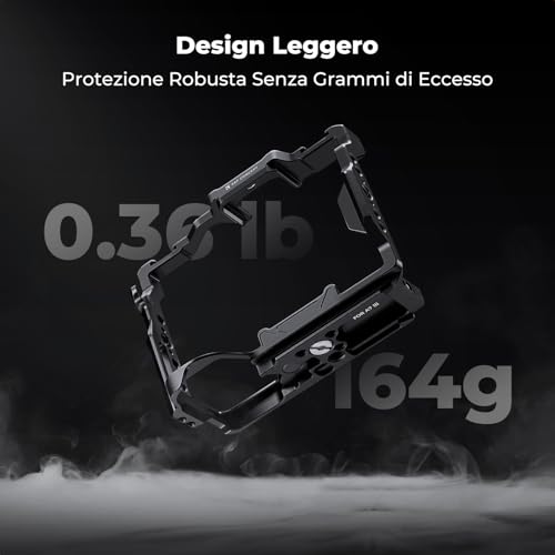 K&F CONCEPT Alpha 7 III/7 IV/7 Ⅴ/7R III/7R Ⅴ Cage, Gabbia per Fotocamera per Sony Alpha 7 III/7 IV/7 Ⅴ/7R III/7R Ⅴ con Piastra a Sgancio Rapido Integrata per Arca, Guida NATO, Filettature da 3/8“