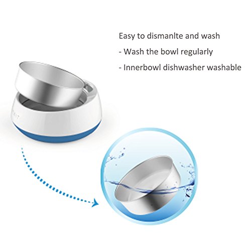image for PETKIT SAB2BLA Fresh Metal Digital Pet Bowl, Blue-White