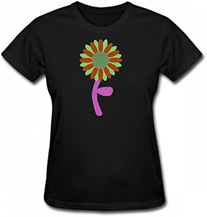 ZMOPOO One Of a Kind Pretty Flower Fun Tshirt 3D Printing T-Shirts Original Womens Tee Black