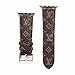 A+NYC 44 Compatible Apple Watch Straps 42mm (fit for 44mm), Luxury Fashion PU Leather Classic Wrist Bands for Women and Men, Replacement for Apple Watch Series 4 3 2 1 42/44MM (Small Monogram)