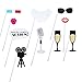 EBTOYS Hollywood Photo Booth Props 33 DIY Kits Paper Movie Photo Props on a Stick