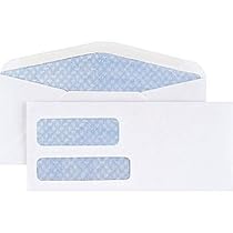 Staples #9, Standard Invoice Double Window Security-Tint Gummed Envelopes, 500/Box