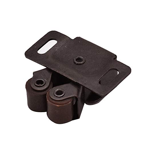 20pcs Double Roller Catch,Heavy Duty Latch Hardware for Cabinet Closet Doors (Bronze Tone)