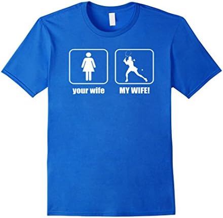 Men's Tennis shirts, Your wife - My wife - Tennis XL Royal Blue
