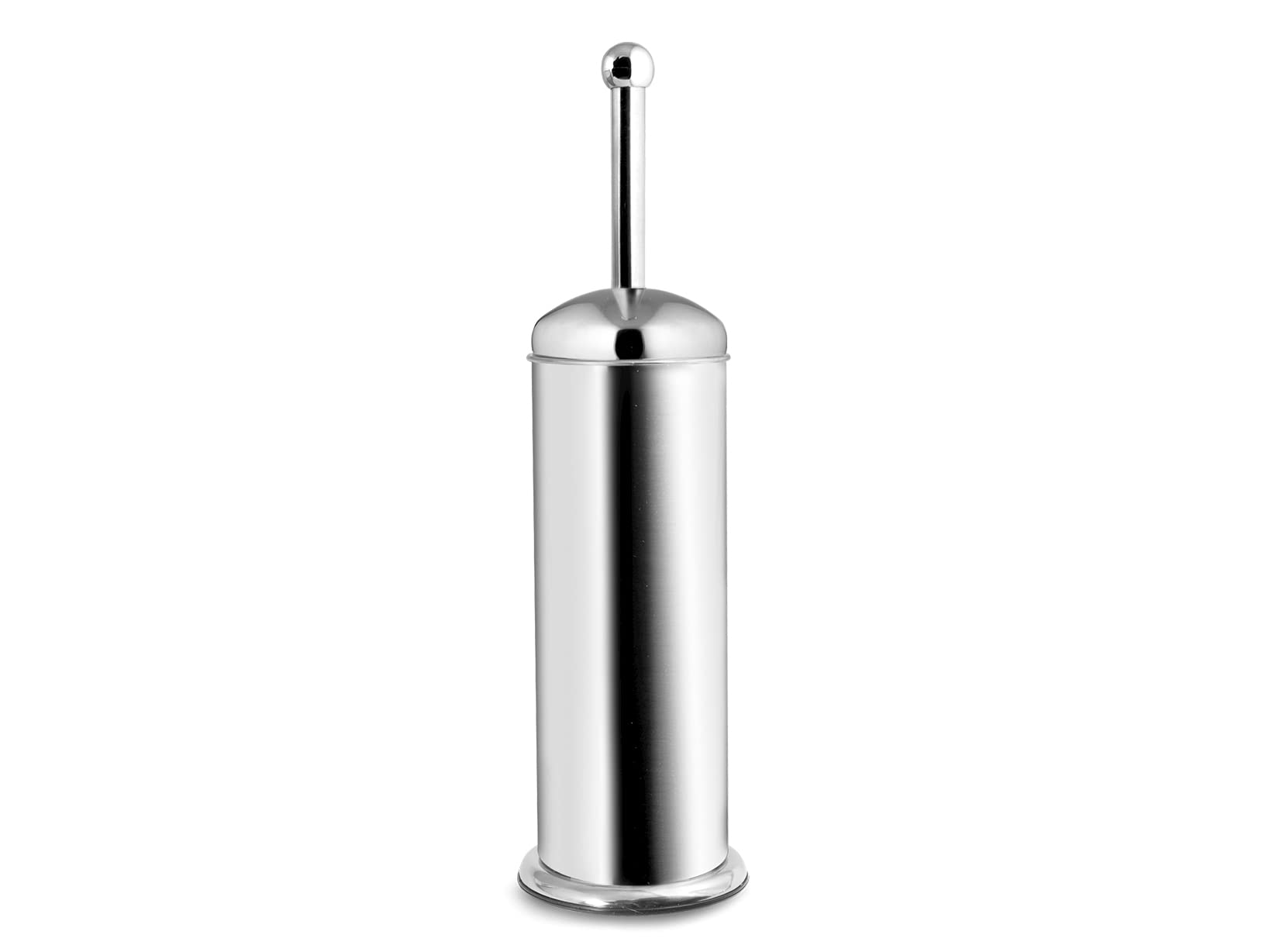 Home Toilet Brush Holder Stainless Steel Bathroom Cleaning System Grey 11x11x40cm