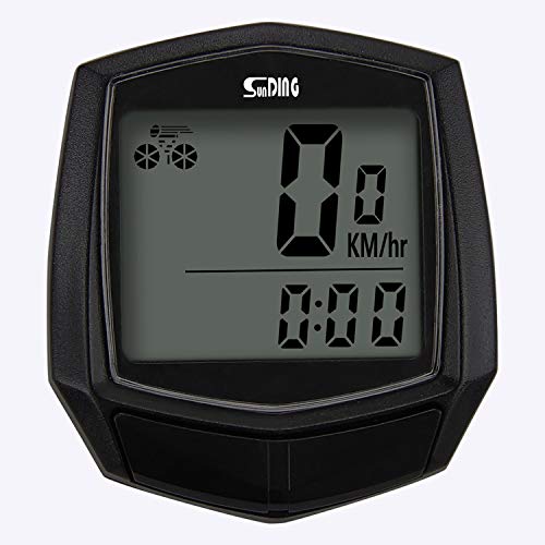zalati Bicycle Computer Speedometer Stopwatch LCD Display Wired Sensor Connection with Magnet Induction for Bike Riding