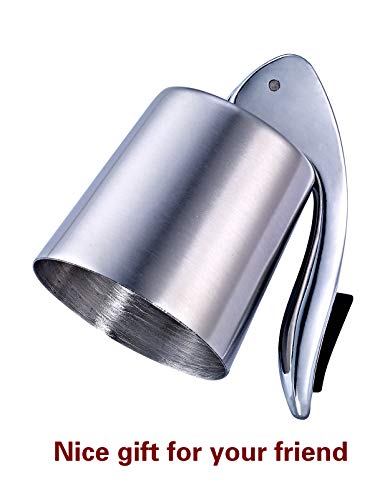 OWO Wine Stopper with Stainless Steel, Decorative Wine Saver Vacuum Plug with Silicone, Reusable Bottle Sealer Keeps Wine & Champagne Fresh (Triple-Color)