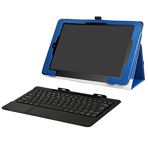 RCA 10 Viking Pro/Viking II/Cambio W101 V2 Case,Mama Mouth PU Leather Folio Stand Cover for 10 inch RCA 10 Viking Pro/Viking II/Cambio W101 (V2) 10.1" 2-in-1 Tablet,Dark Blue