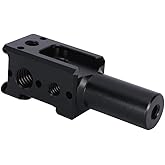 NICEYRIG 15mm Rod Expansion Adapter with Triple Cold Shoe Mount, 1/4'' & 3/8'' ARRI Locating Hole for DSLR Camera 15mm Rod Rail Support System - 611