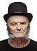 Mustaches Self Adhesive, Novelty, Realistic, L Shaped Fake Mutton Chops Sideburns, False Facial Hair, Costume Accessory for Adults, Salt and Pepper Color