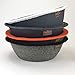 Hepper – Nest Cat Bed – Modern Cat Furniture – Cat Bowl with Removable & Washable Fleece Liner – Grey/Orangethumb 1