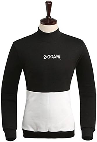 Men's Premium 2AM Polar Turtleneck Sweater Jumper Knit Pullover (Medium, Black)
