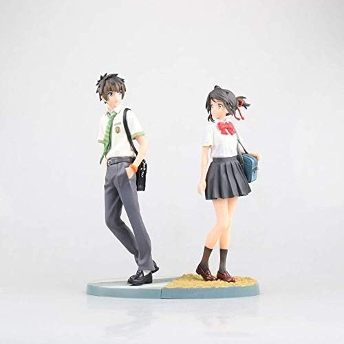 Kiminonawa Your Name Tachibana Taki Miyamizu Mitsuha Japanese Anime Figures One Piece Action Figure PVC Figures Model Collection (2 Sets)