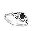 CHOOSE YOUR COLOR Sterling Silver Oval Ring