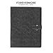 Forevermore Portfolio / Padfolio / Professional Interview Resume Folder / Document Organizer with Refillable Letter Size Writing Pad / Business Gift (Gray)