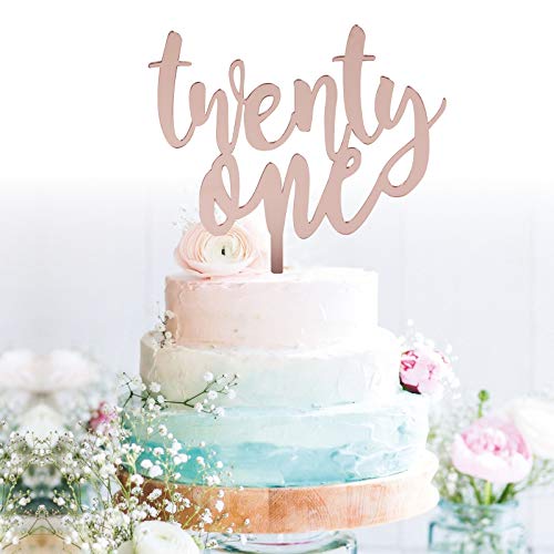 One Rose Gold Cake Topper For Daughters 1st Birthday Decorations