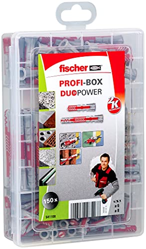 fischer scatola assortimento di tasselli, Rosso e Grigio, Senza vite