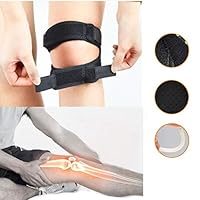 Outdoor & Sports,Dartphew 1Pcs Unisex Hiking Running Kneecap Band Adjustable Knee Pads Ergonomic Knee Protector - Built-in Flexible Slims - for Climbing Hiking Cycling(Black) (M)