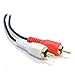 kenable 6.35mm 1/4 inch Mono Jack Plug to Phono RCA Plugs Screened Audio Cable 2m (~6 feet)