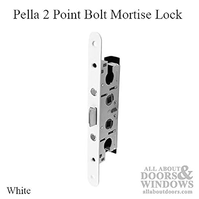 Pella 2 Point Bolt Mortise Lock Body, Storm Door White