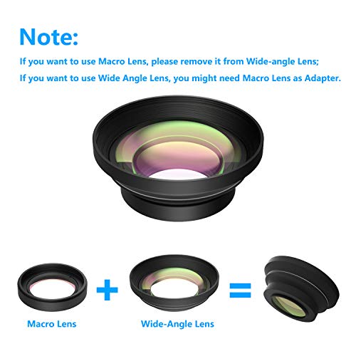Wide Angle Lens, 72MM 0.39x HD Camera Camcorder Wide Angle Lens with Macro Portion Camera Lenses Kit for Digital Video Camera Camcorder