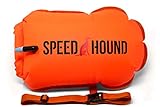 Speed Hound Marathon Swim Buoy - Open Water Swimming Buoy and Emergency Flotation Device with Dry Bag for Swimmers, Triathletes, and Snorkelers - (Safety Orange, Regular - 16L)