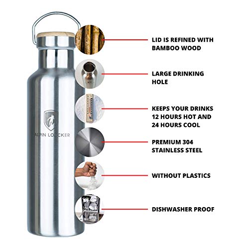 Alpin Loacker Trinkflasche aus Edelstahl plastikfrei, Edelstahl Flasche, die Outdoor Trinkflasche Edelstahl für Wandern… – Bild 4