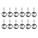 Sunlit Contemporary Design Round Shower Curtain Hooks Rust Proof Oil Rubbed Metal Shower Curtain Rings - Satin Matte Silver - 12 Pack