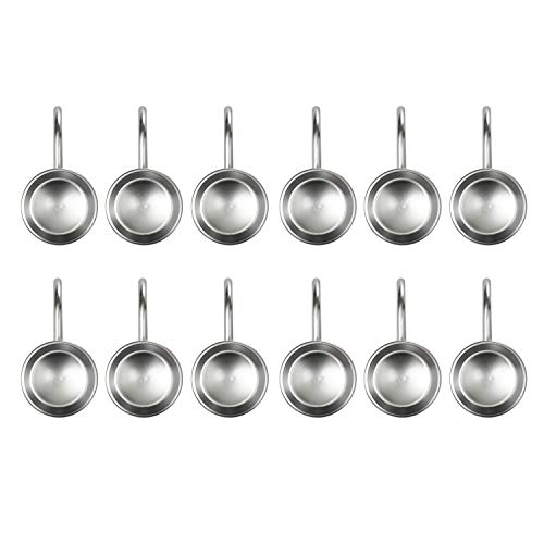 Sunlit Contemporary Design Round Shower Curtain Hooks Rust Proof