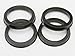 4 pieces UberTechnic Hubcentric Rings - 60.1mm ID to 72.6mm OD - Black Plastic Hubrings - Only Fits 60.1mm Vehicle Hub & 72.6mm Wheel Centerbore