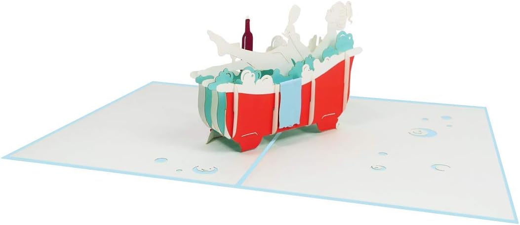 Sweetpopup® 3D Pop-Up Wellness Card, Relaxing Bathtub Design - Image 4