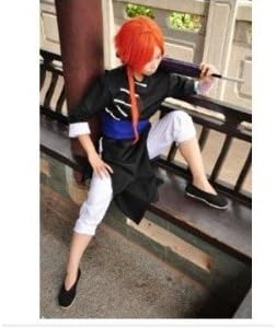 Amazon 高品質コスプレ衣装 Tiamoshop 069 銀魂 神威 風 カンフー マント付き コスプレ衣装 完全オーダメイドも対応可能 コスプレ 仮装 通販