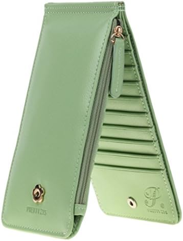 JHVYF Women's Blocking Zipper Lightweight Wallets Card Case Puse Multi-card-bit Clutch Bags Green