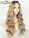 K'ryssma Blonde Wig with Dark Roots Ombre Natural Looking Wavy Long Blonde Wig Glueless Synthetic Wigs for Women